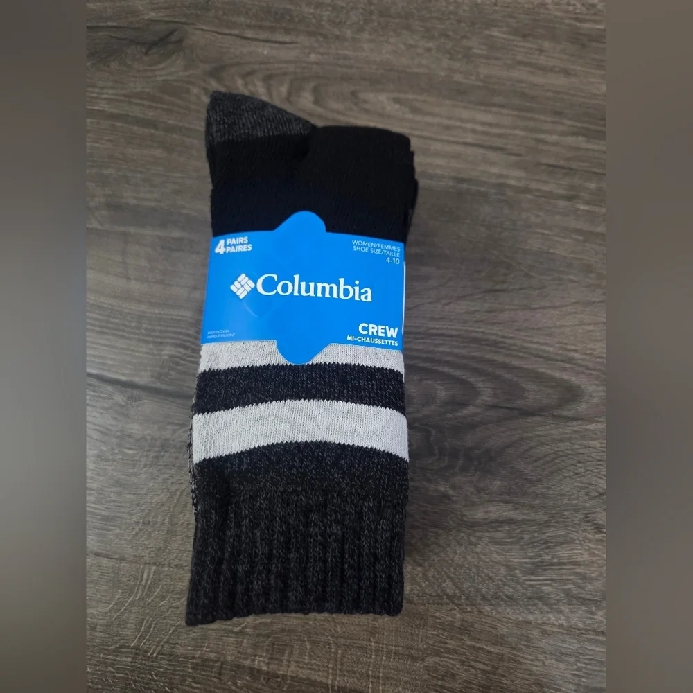 Columbia Women's Moisture Control Crew Socks 4pk NEW